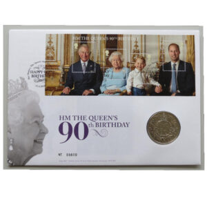 2016 First Day Coin Cover - HM The Queen's 90th Birthday £5 Pounds Coin PNC Cover - UK FDC Royal Mail Face