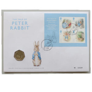 2016 First Day Coin Cover - The Tale of Peter Rabbit 50p Pence PNC Cover - UK FDC Royal Mail Face