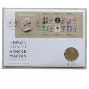 2017 First Day Medal Cover - Design Icons by Arnold Machin Coins & Stamps PNC Cover - UK FDC Royal Mail Face