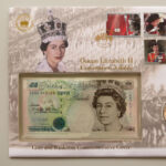 2003 First Day Coin Cover - The Queen's Coronation Jubilee £5 Banknote & £5 Pound Coin PNC CoverLeft