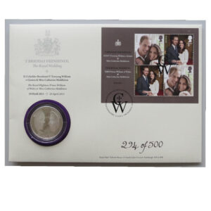 2011 First Day Coin Cover - Royal Wedding Prince William Silver Proof £5 Pounds Coin PNC Cover - UK FDC Royal Mail Face