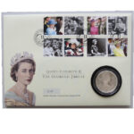 2012 First Day Coin Cover - The Queen's Diamond Jubilee Silver Proof £5 Pounds Coin PNC Cover - UK FDC Royal Mail Face