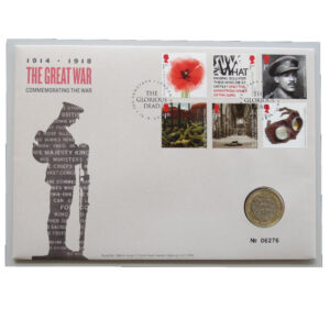 2018 First Day Coin Cover - The Great War Centenary £2 Pounds Coin PNC Cover - UK FDC Royal Mail Face