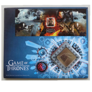 2018 First Day Medal Cover - Game of Thrones Winter Is Coming Medal PNC Cover - UK FDC Royal Mail Face