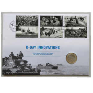 2019 First Day Coin Cover - D-Day Innovations £2 Pounds Coin PNC Cover - UK FDC Royal Mail Face