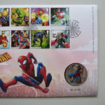 2019 First Day Medal Cover - Marvel Spider-Man Medal PNC Cover - UK FDC Royal Mail Right