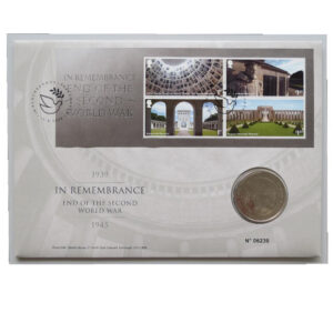 2020 First Day Coin Cover - In Remembrance End of The Second World War £5 Pounds Coin PNC Cover - UK FDC Royal Mail Face