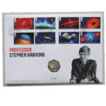 2020 First Day Coin Cover - Professor Stephen Hawking 50p Pence Coin PNC Cover - UK FDC Royal Mail Face