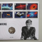 2020 First Day Coin Cover - Professor Stephen Hawking 50p Pence Coin PNC Cover - UK FDC Royal Mail Right