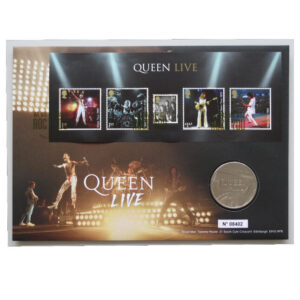 2020 First Day Coin Cover - Queen Live Rock Band £5 Pounds Coin PNC Cover - UK FDC Royal Mail Face