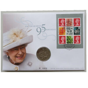 2021 First Day Coin Cover - Queen Elizabeth II 95th Birthday £5 Pounds Coin PNC Cover - UK FDC Royal Mail Face