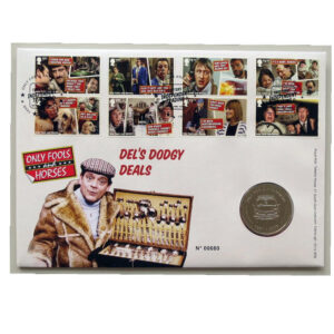 2021 First Day Medal Cover - Only Fools and Horses Del's Dodgy Deals Medal PNC Cover - UK FDC Royal Mail Face