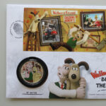 2022 First Day Medal Cover - Wallace & Gromit Behind The Scenes Silver Plated Medal PNC Cover - UK FDC Royal Mail Left