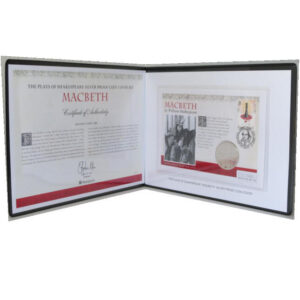 2014 First Day Coin Cover - Macbeth by William Shakespeare Silver Proof £5 Pounds Coin PNC Cover- Jersey FDC - Front