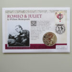2014 First Day Coin Cover - Romeo & Juliet by Shakespeare Silver Proof £5 Pounds Coin PNC Cover- Jersey FDC - Face