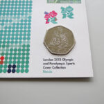 London 2012 Olympics Sports 50p Pence Coin Cover - Boccia PNC Cover- UK Royal Mail - Obverse