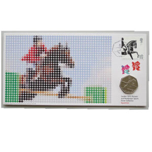 London 2012 Olympics Sports 50p Pence Coin Cover - Equestrian PNC Cover- UK Royal Mail - Face