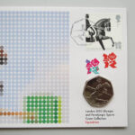 London 2012 Olympics Sports 50p Pence Coin Cover - Equestrian PNC Cover- UK Royal Mail - Right