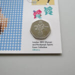 London 2012 Olympics Sports 50p Pence Coin Cover - Field Athletics PNC Cover- UK Royal Mail - Obverse