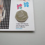 London 2012 Olympics Sports 50p Pence Coin Cover - Gymnastics PNC Cover- UK Royal Mail - Obverse