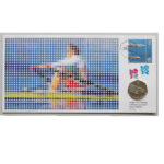 London 2012 Olympics Sports 50p Pence Coin Cover - Rowing PNC Cover- UK Royal Mail - Face