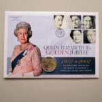 2012 Coin First Day Covers - HM Queen Elizabeth II Golden Jubilee Silver Proof £5 Pounds Coin PNC Cover - UK FDC - Face