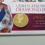 2012 Coin First Day Covers - Queen Elizabeth II Diamond Jubilee Gold Plated Silver £5 Pounds Coin PNC Cover - UK FDC - Obverse