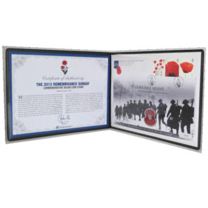 2012 Coin First Day Covers - The 2012 Remembrance Sunday Silver Proof £5 Pounds Coin PNC Cover - UK FDC - Front