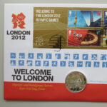 2012 Coin First Day Covers - Welcome to London 2012 Olympics Silver Proof £5 Pounds Coin PNC Cover - UK FDC - Left