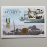 2013 Coin First Day Covers - The Battle of the Atlantic 70th Anniversary Silver & Gold Plated Coin PNC Cover - UK FDC - Face