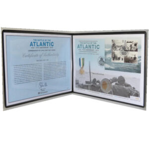 2013 Coin First Day Covers - The Battle of the Atlantic 70th Anniversary Silver & Gold Plated Coin PNC Cover - UK FDC - Front