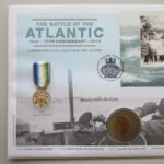 2013 Coin First Day Covers - The Battle of the Atlantic 70th Anniversary Silver & Gold Plated Coin PNC Cover - UK FDC - Left