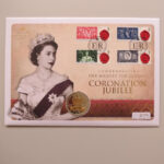 2013 Coin First Day Covers - The Queen's Coronation Jubilee 60th Anniversary Silver Proof £5 Coin PNC Cover - UK FDC - Face