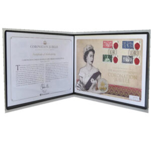 2013 Coin First Day Covers - The Queen's Coronation Jubilee 60th Anniversary Silver Proof £5 Coin PNC Cover - UK FDC - Front