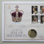 2013 Coin First Day Covers - The Royal Line of Succession Silver Proof $5 Dollars Coin PNC Cover - UK FDC - Left