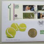 2013 Medal First Day Covers - Andy Murray Tennis Gentlemen's Singles Champion Silver Medal PNC Cover - UK FDC - Left