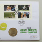 2013 Medal First Day Covers - Andy Murray Tennis Gentlemen's Singles Champion Silver Medal PNC Cover - UK FDC - Right